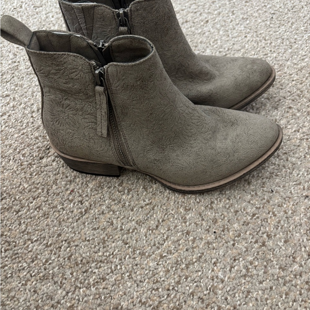 Gray Ankle Boots